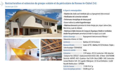 MCV Menuiseries parmi les projets remarqués du Prix Envirobat Grand Est 2025